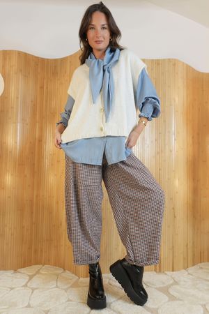 Etta Slouch Knit Layering Tank Light Ecru